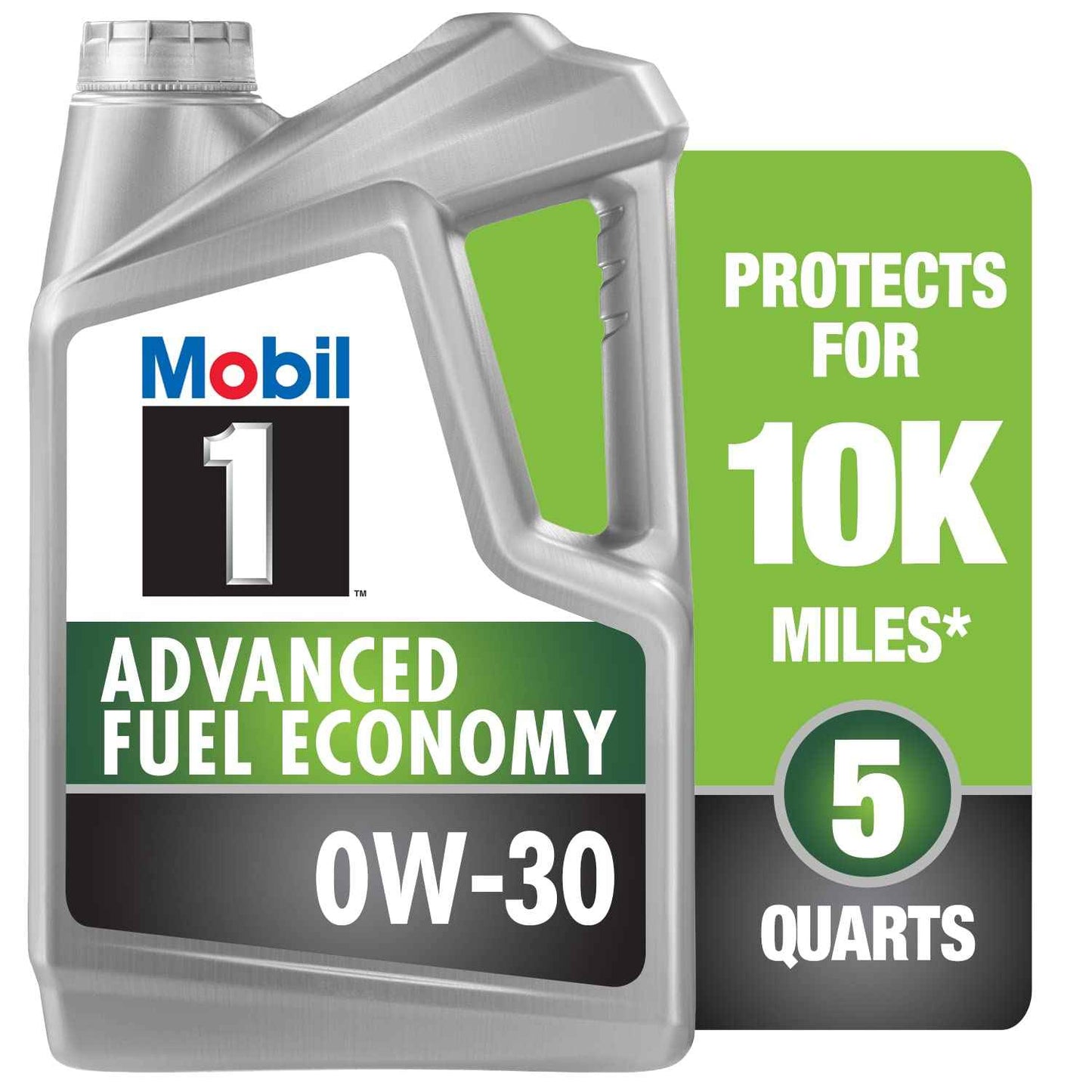 Mobil 1 Advanced Fuel Economy Full Synthetic Motor Oil 0W-20, 5 Quart