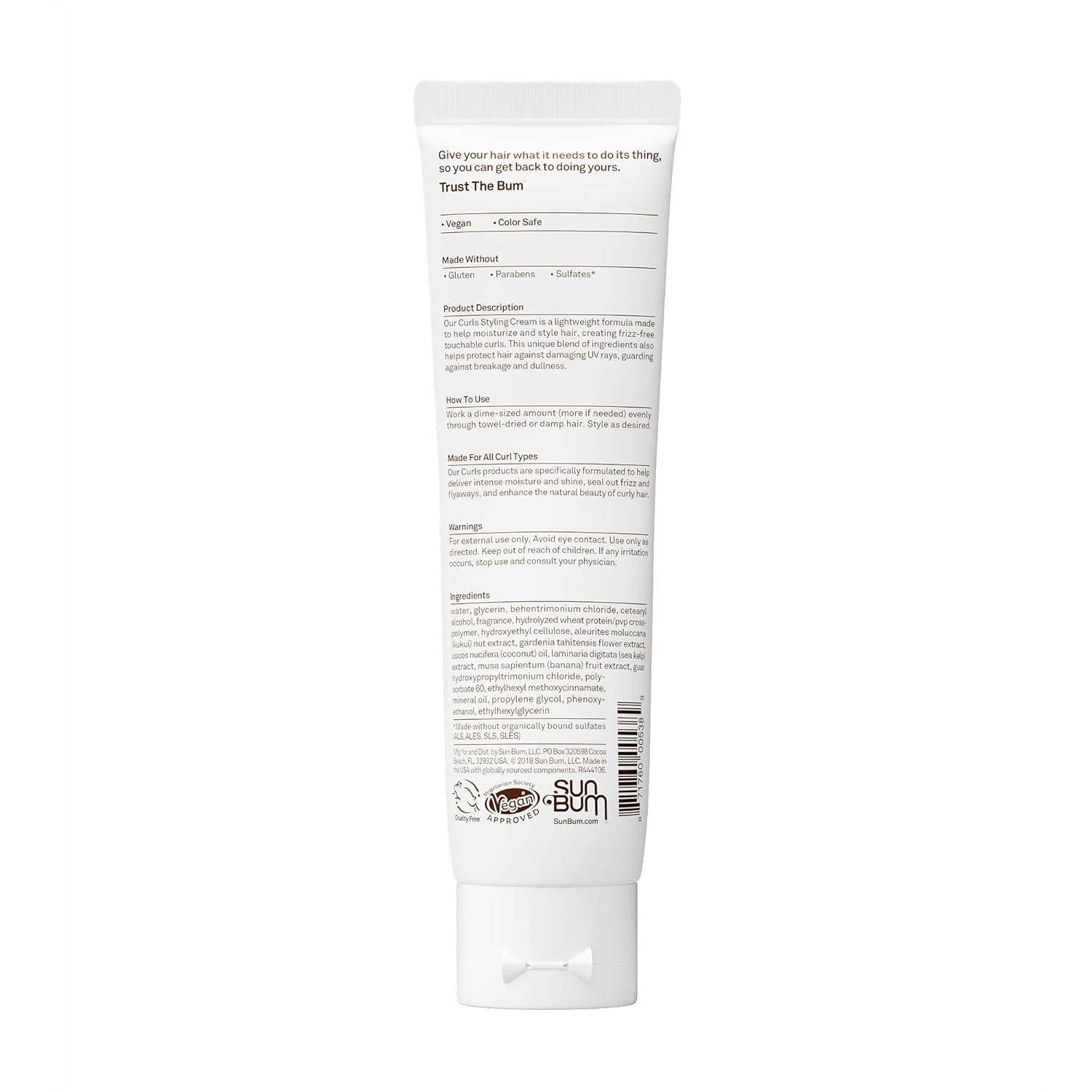 Sun_Bum_Curls_and_Waves_Styling_Cream_-_Lightweight_Formula_for_Wavy_and_Curly_Hair_-_Nourishing_Kukui_Nut_and_Coconut_Oil_-_Frizz_Free_finish_-_Vegan_and_Cruelty_Free_-_5_oz