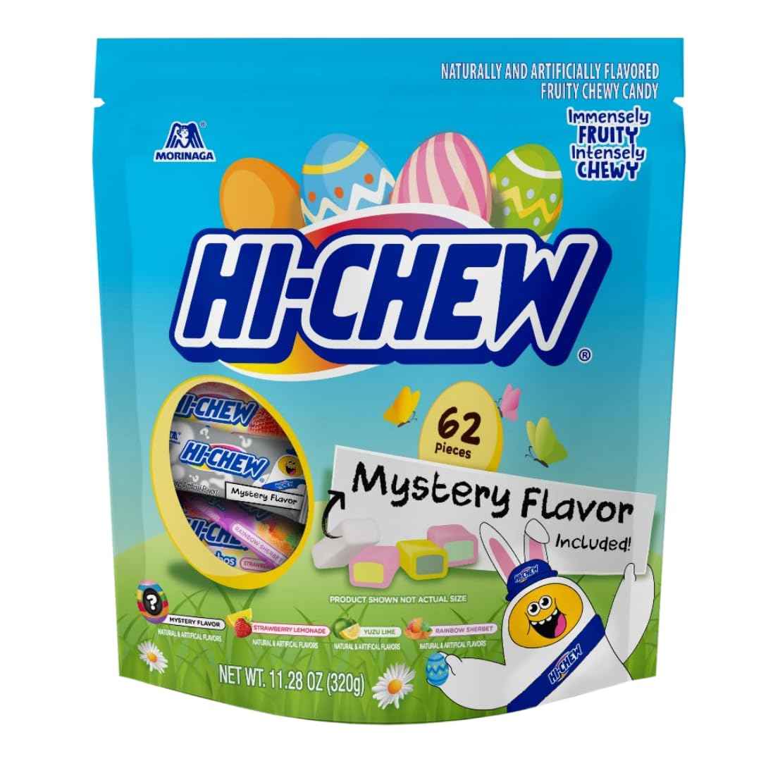 HI-CHEW Assorted, Green Apple Strawberry Mango Grape, Soft & Chewy Candy 2lb - 185+ Pieces Individually Wrapped - Made with Immensely Juicy Fruity Flavors
