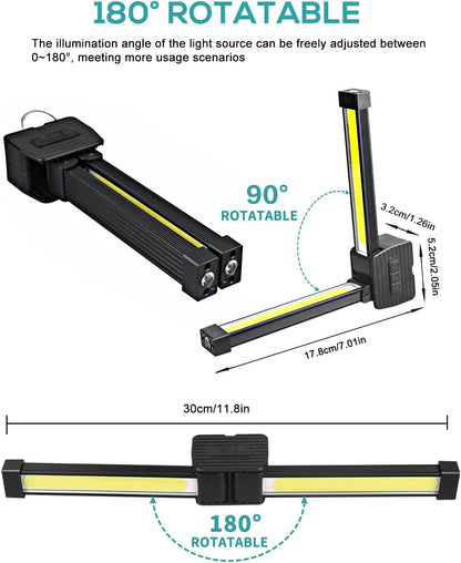 Gym_Lamp,_Portable_Gym_Lighting_for_Posing,_Magnetic_Work_Light_Rechargeable,_Gift_for_Men/Women,_180°_Rotate_Foldable_with_Hang_Hook_Camping_Lamp,_USB_Power_Bank_LED_Handheld_Flashlight-Black