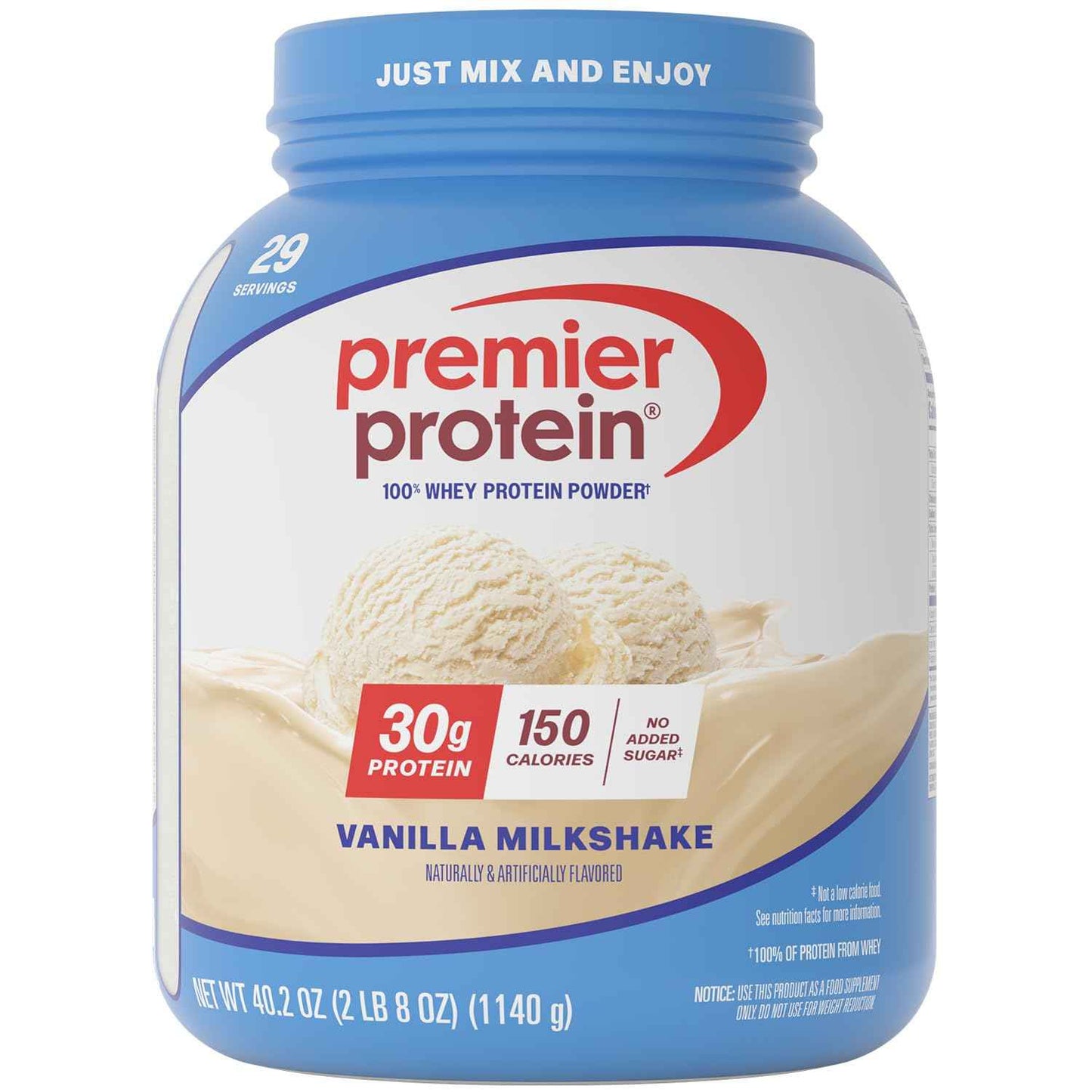 Premier Protein Powder, 30g Protein, No Added Sugar, 100% Whey Protein, Keto Friendly, Soy & Gluten Free