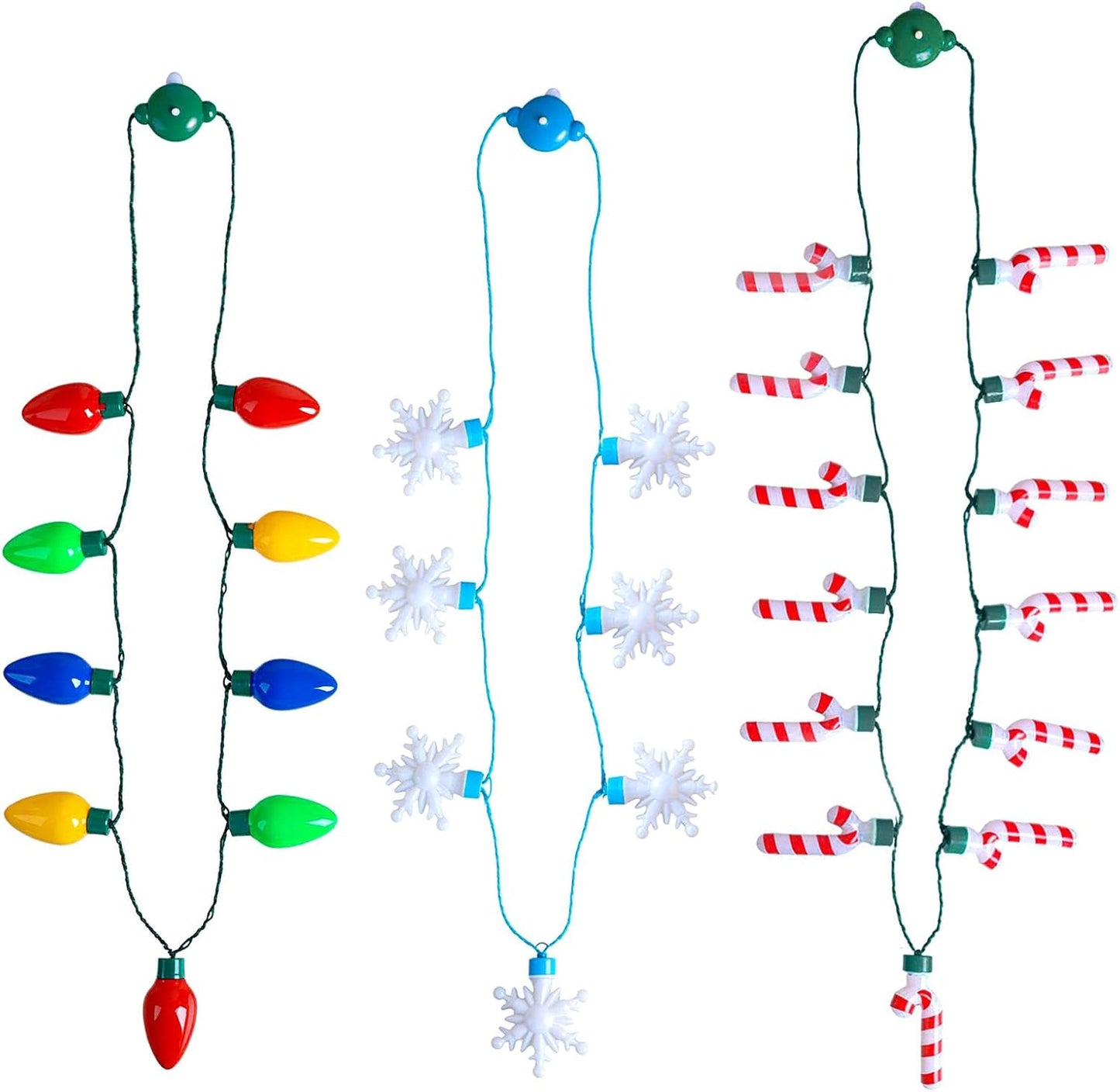 POPLAY_Christmas_Light_Up_Necklaces,_3PCS_36~41inch_Glowing_Necklaces_Snowflake_Candy_Cane_LED_Bulb_String_Lights_for_Indoor_Christmas_Winter_Decoration_Party_Supplies