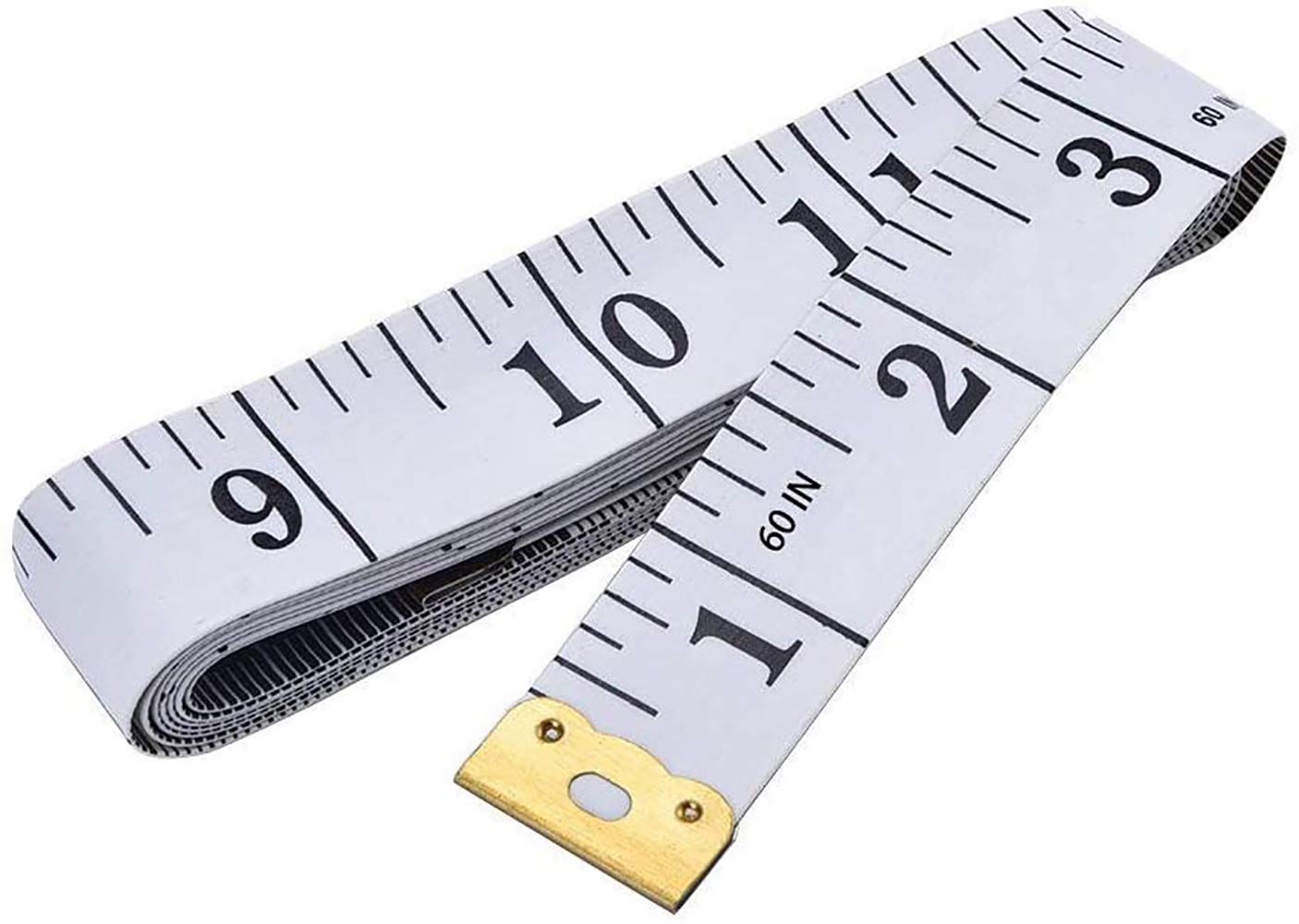 GDMINLO_Soft_Tape_Measure_Double_Scale_Body_Sewing_Flexible_Tailor_Craft_Vinyl_Ruler_for_Weight_Loss_Medical_Body_Measurement,_Has_Centimetre_Scale_on_Reverse_Side_60-inch（White）