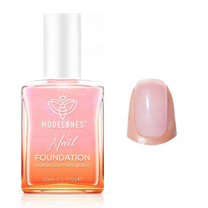 modelones Nail Strengthener, Milky White Nail Polish Nail Repair for Damaged Nails Hardener Air Dry Nail Growth Polish Natural Nail Concealer Foundation Gifts for Women 15ml