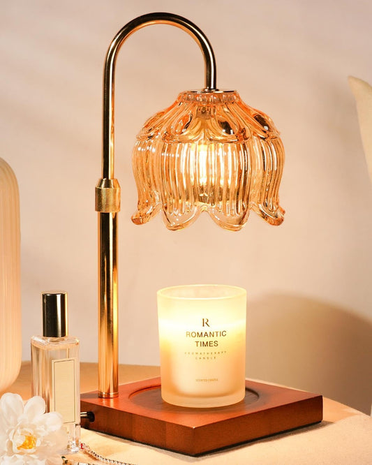 Flower_Candle_Warmer_Lamp_with_Timer_&_Dimmer,_Adjustable_Height_Candle_Warmer,_Birthday_Gifts_for_Women_Mom,_House_Warming_New_Home_Decor,_Wax_Warmer_with_2_Bulbs_for_Jar_Candles
