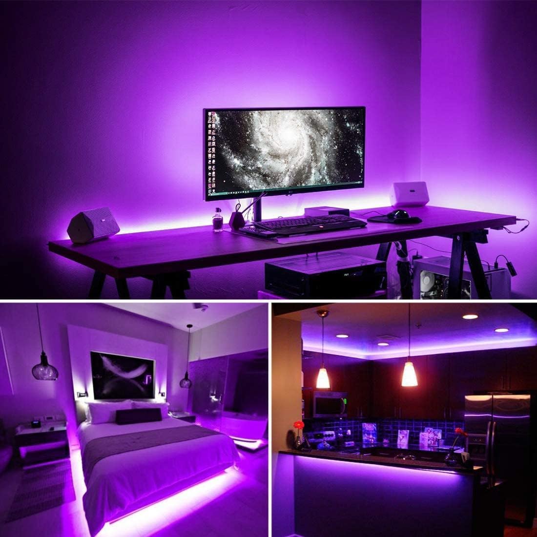 20_ft/40_ft_Led_Black_Light_Strip_Kit,_12V_Flexible_Blacklight_Fixtures,_Non-Waterproof