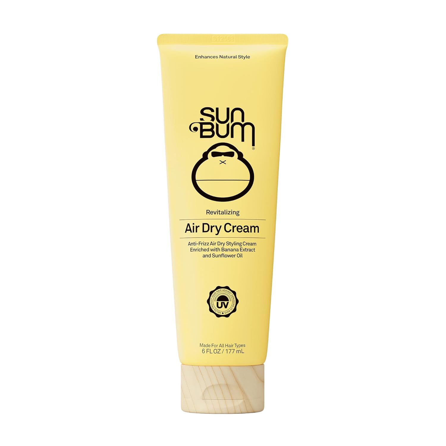 Sun_Bum_Revitalizing_Air_Dry_Cream_-_Anti_Frizz_Styling_Cream_with_Banana_Extract_and_Sunflower_Oil_-_Vegan_-_Without_Parabens_-_UV_Protecting_-_Helps_Smooth_and_Enhance_Natural_Hair_Texture_-_6_fl_oz