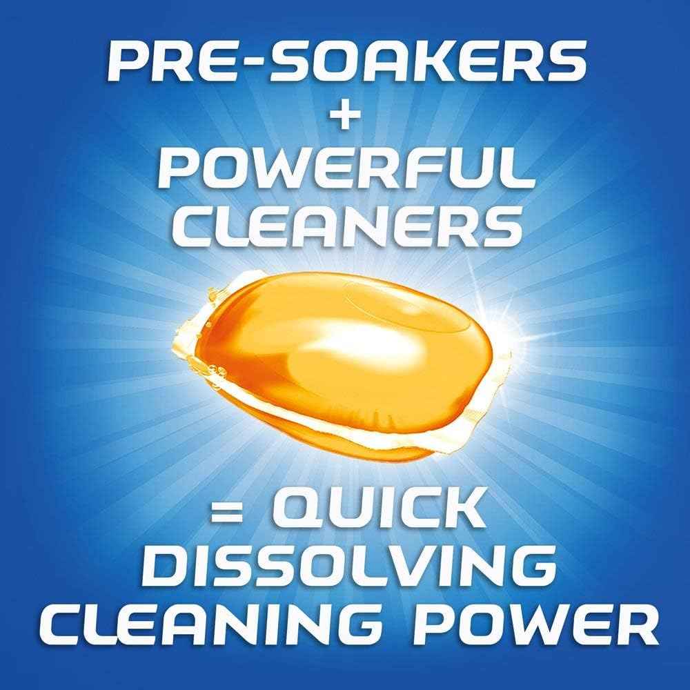 Finish Gelpacs Dishwasher Detergent Pods, Quick Dissolving Cleaning Power, Fights Grease & Dried-On Food, Easy-to-Use Pre-Measured Dishwasher Soap, Orange Scent