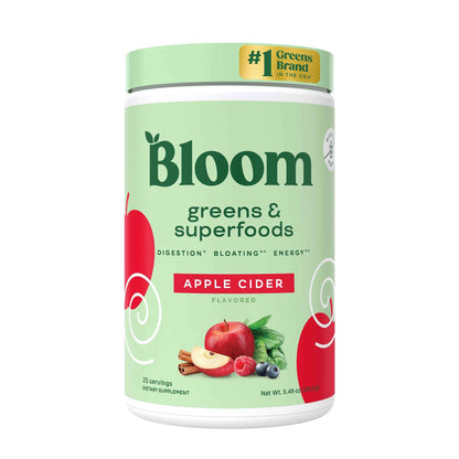 Bloom Nutrition Superfood Greens Powder, Digestive Enzymes with Probiotics and Prebiotics, Gut Health, Bloating Relief for Women, Chlorella, Green Juice Mix with Beet Root Powder