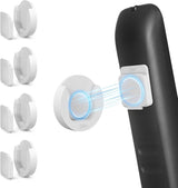 Magnetic Remote Control Holder Wall Mount, 4 Pack TV Remote Control Holder for Fan/Air Conditioner, Self-Adhesive Bedside Caddy for TV Backside/Bedroom/Office/RV Home Organizer Storage(Black)