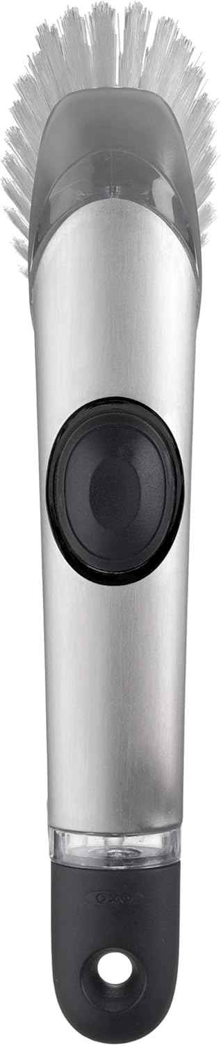 OXO Steel Soap Dispensing Dish Brush, Dish Scrubber
