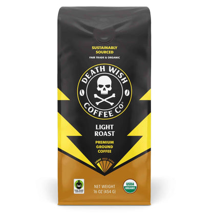 Death Wish Coffee, Organic and Fair Trade Ground Coffee, 16 oz