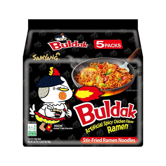 Samyangg_Buldak_Spicy_Chicken_Ramen_Noodle_Korean_Stir-Fried_Ramen,_Original_Flavor,_Pack_of_5