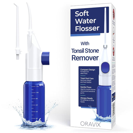 ORAVIX_Dental_Water_Flosser_Tonsil_Stone_Remover,_Oral_Irrigator_Water_Flosser,_Gentle_Water_Flosser_for_Sensitive_Teeth_and_Gums,_Kids_Water_Flosser,_Manual_Water_Flosser_No_Electricity_or_Batteries