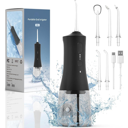 Water_Flosser_-_Cordless_Portable_Oral_Irrigator_with_2000mAh_Battery,_4_Nozzle_Types,_4_Cleaning_Modes,_265ml_Water_Tank,_IPX7_Waterproof