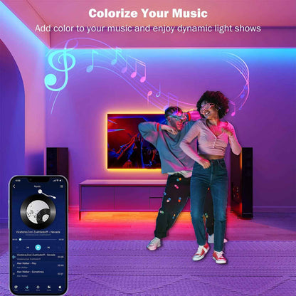 [Brand] Smart LED Light Strips – 32.8ft to 130ft Color Changing Living Room Aesthetic with App Control