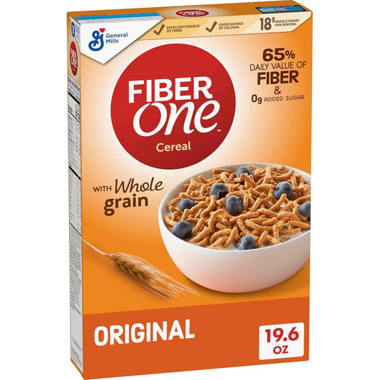 Fiber One Cereal, Original Bran – Pantry Staple Cereal for the Breakfast Table, 19.6 oz