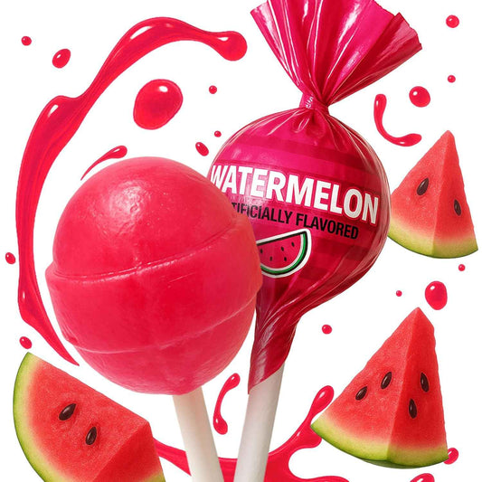 SugarCrate Watermelon Lollipops – Individually Wrapped Suckers for Nursery Snack Time and Playroom Treats
