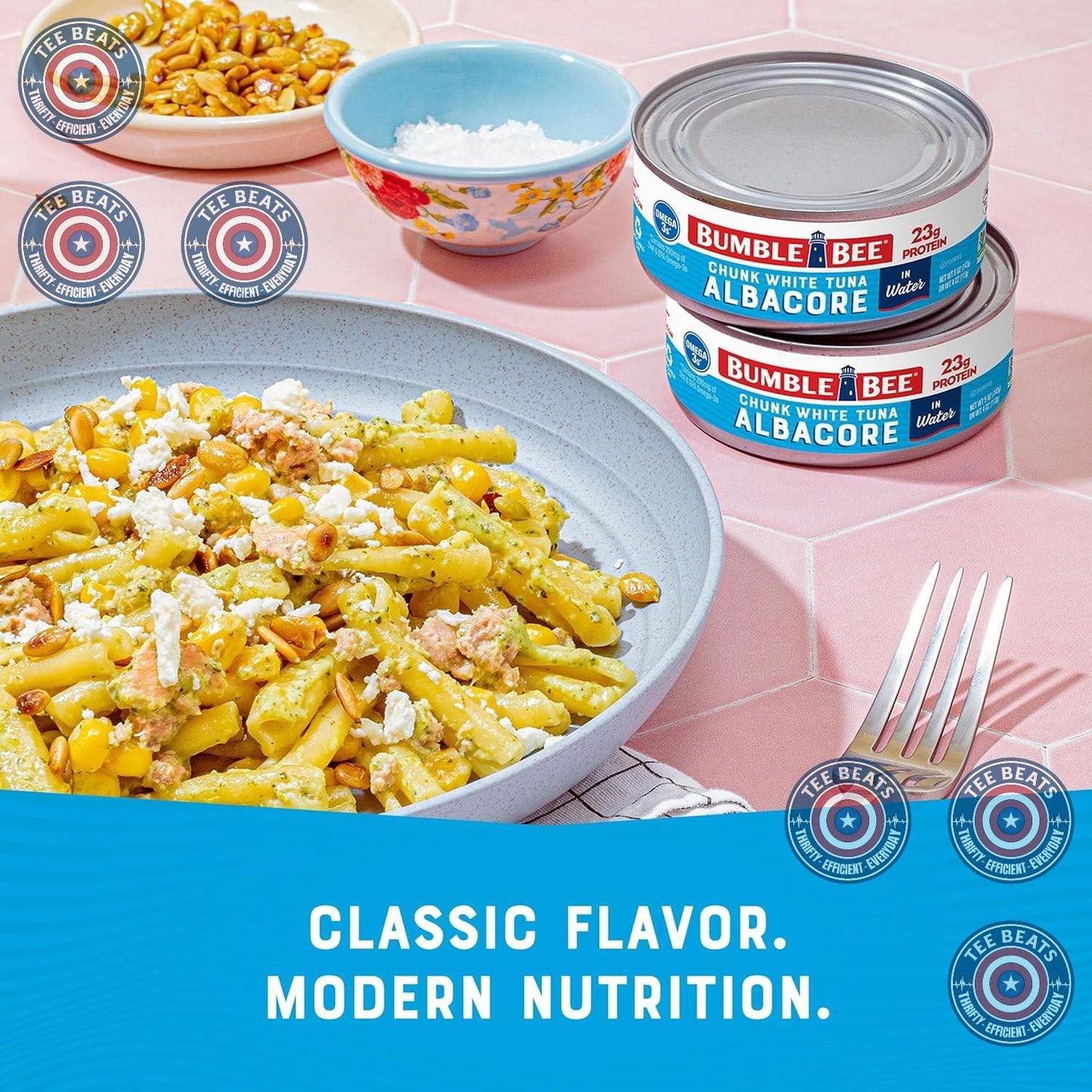 Bumble_Bee_Chunk_White_Albacore_Tuna_in_Water,_5_oz_Can_(Pack_of_4)_-_Wild_Caught_Tuna_-_23g_Protein_per_Serving,_High_in_Omega-3s_-_Non-GMO_Project_Verified,_Gluten_Free,_Kosher