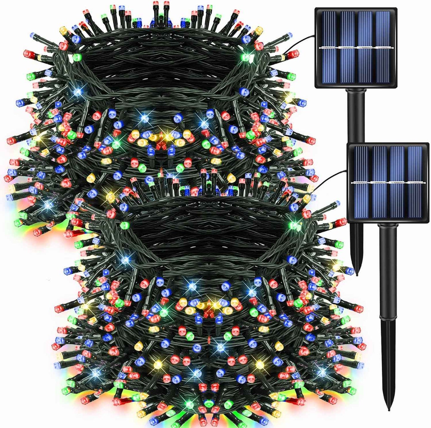 Dazzle Bright Multi-Color Solar Fairy Lights – Romantic Valentine's Day Gift for Her, Waterproof Outdoor String Lights