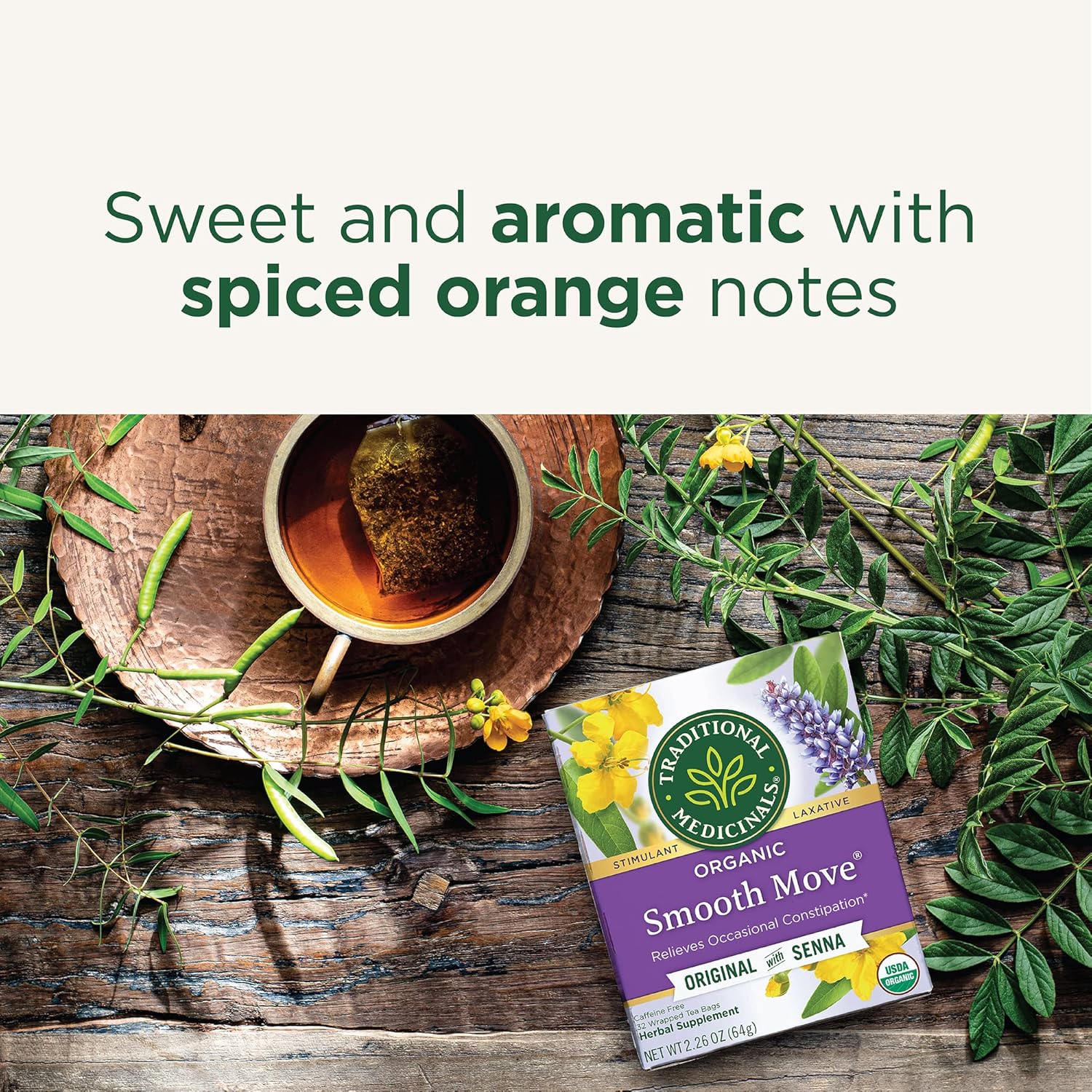 Traditional_Medicinals_Tea,_Organic_Smooth_Move_Senna,_32_Tea_Bags