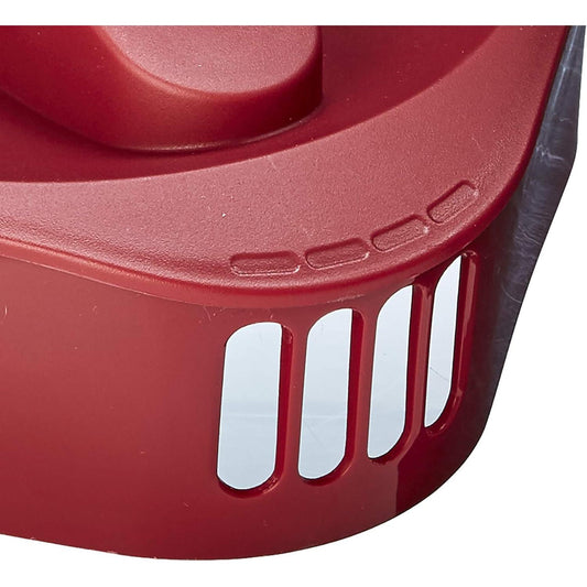 Goodcook_10658_1_Gallon_Plastic_Straining_Pitcher_with_Square_Lid,_3_Strainers,_Close_No-Spill_Design,_Dishwasher_Safe,_Clear_&_Red_-_Drinkware,_Jugs