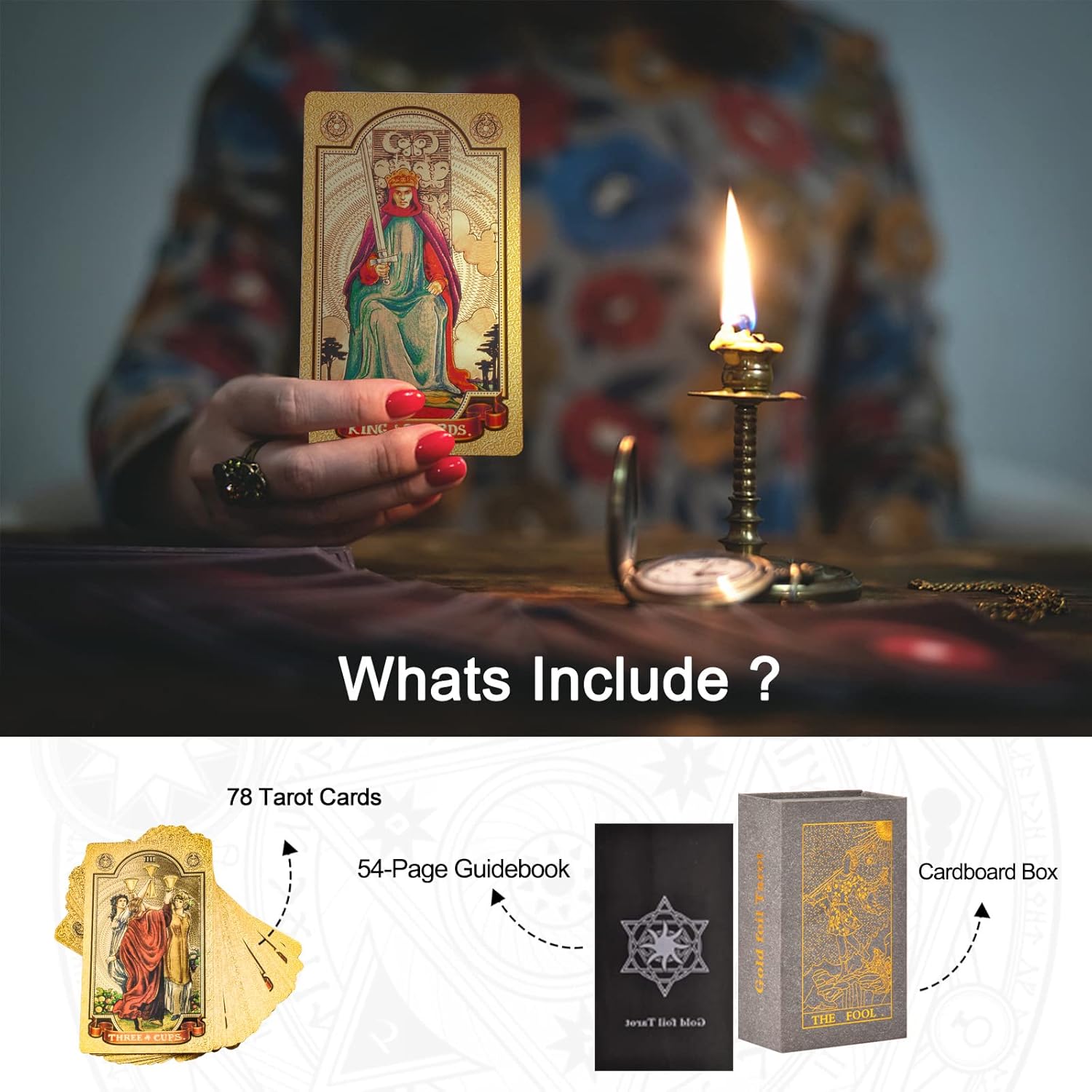78_Gold_foil_Tarot_Cards_with_Guide_Book_Tarot_Deck_for_Beginners_and_Professional_Player_with_Box_Tarot_PVC_Durable_Waterproof_Wrinkle_Resistant