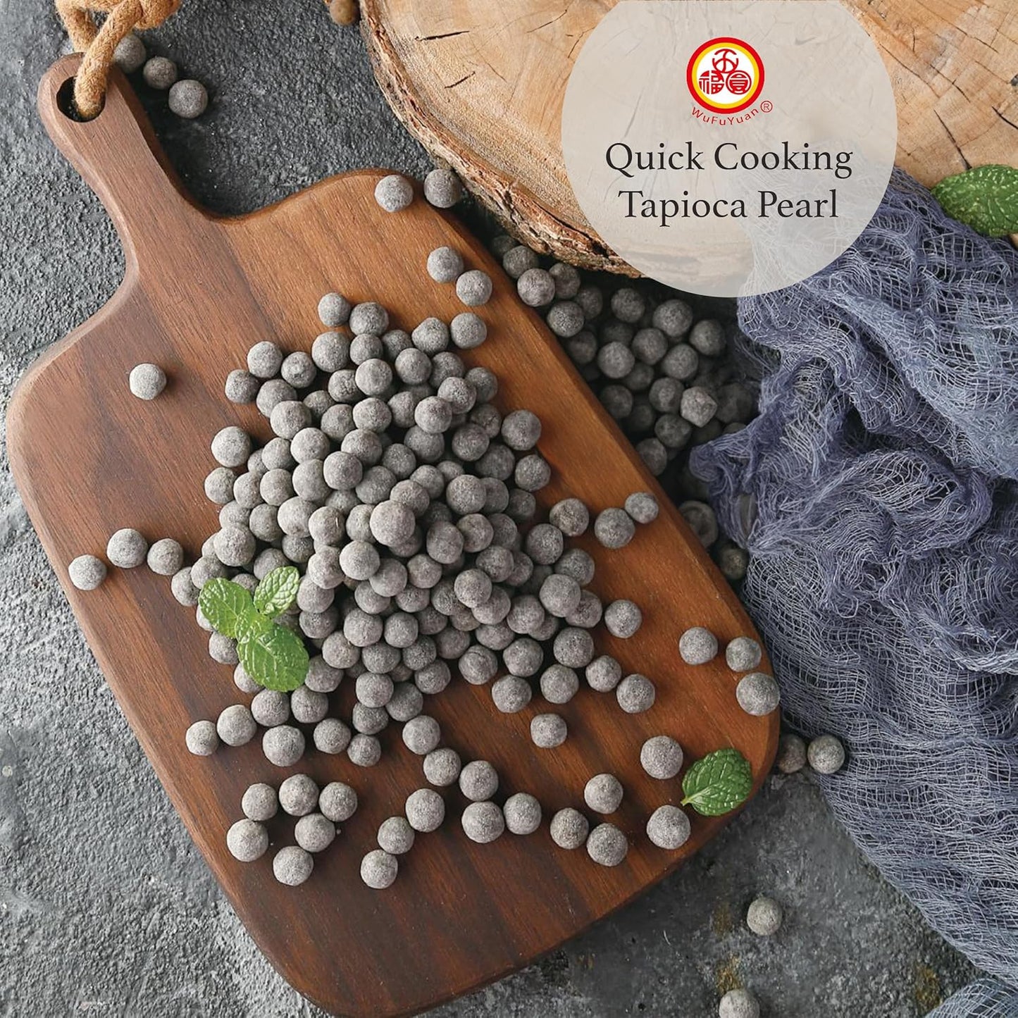 WuFuYuan_Boba_Tapioca_Pearl,_Black_Sugar_Flavor,_Ready_in_5_Minutes,_8.8_Oz