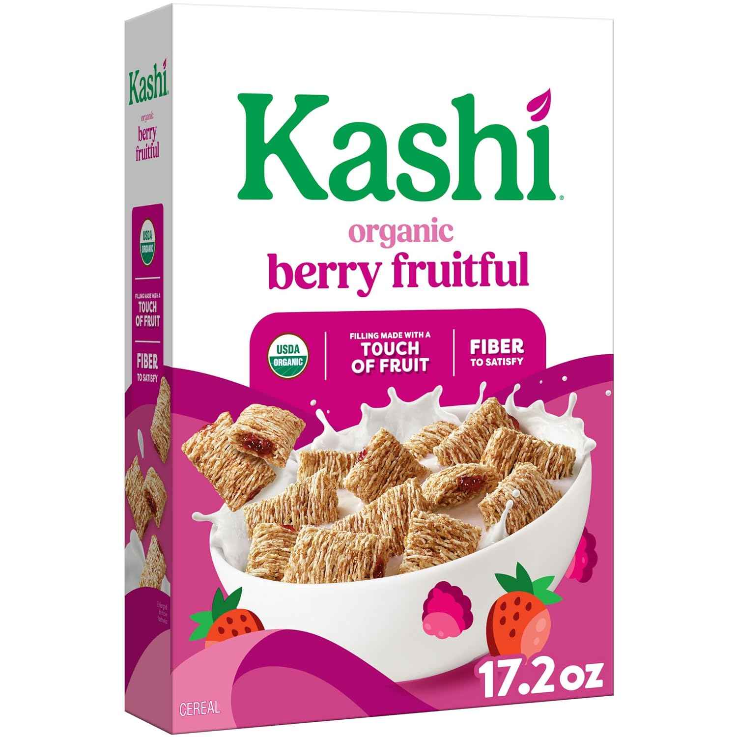 Kashi Berry Fruitful Cereal – Simple Clean-Ingredient Breakfast for the Intentional Pantry, 17.2oz