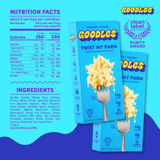 Goodles Twist My Parm Asiago and Parmesan Spirals – 5-Minute Dorm Room Meal for College Students