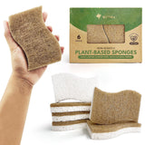 AIRNEX Travel Dish Sponge for Outdoor Dining, Biodegradable Cellulose Scrubber
