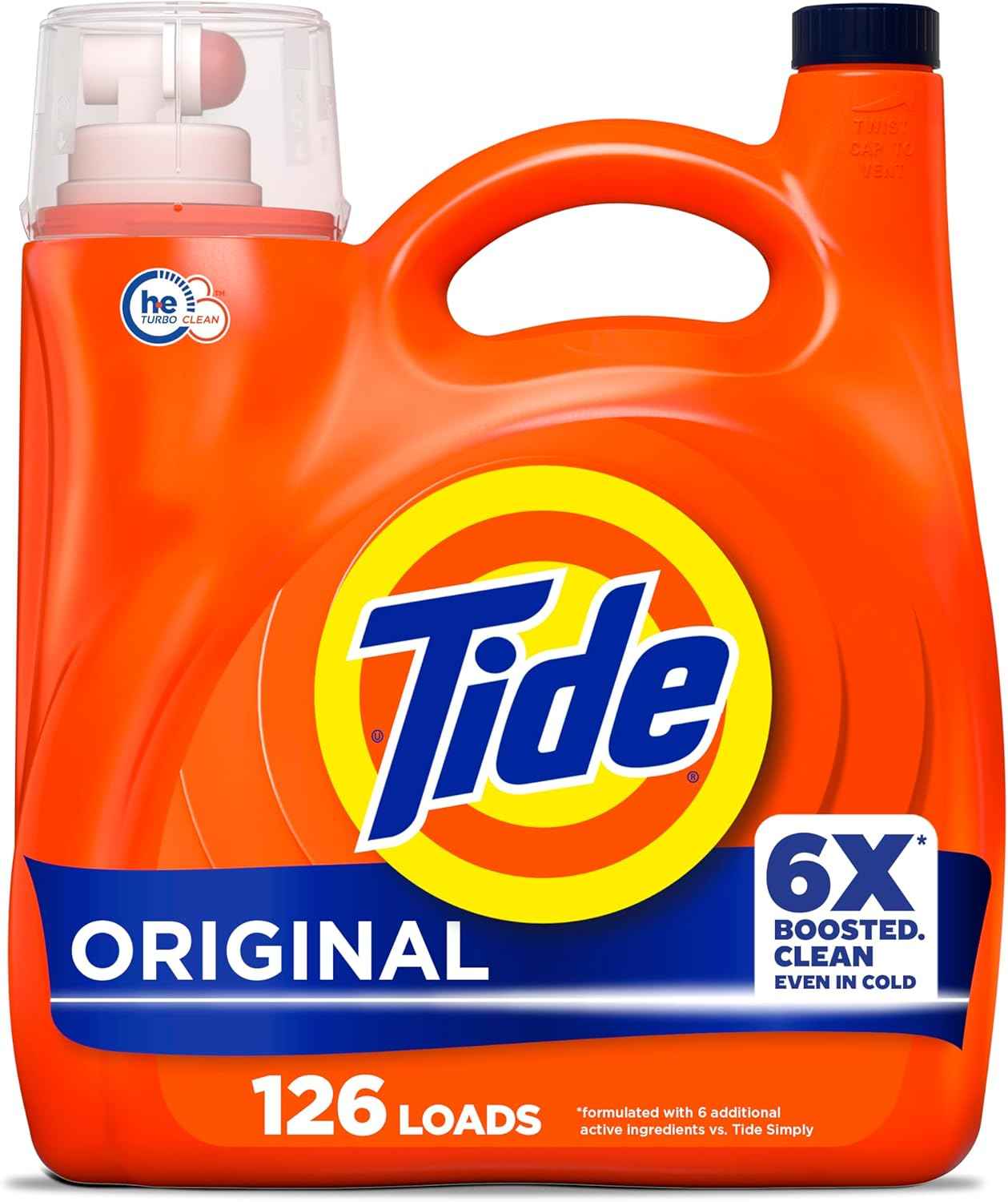 Tide Original Scent Liquid Laundry Detergent 158 fl oz – Family-Safe Laundry Soap for Nursery and Playroom Wash Loads, 126 Loads