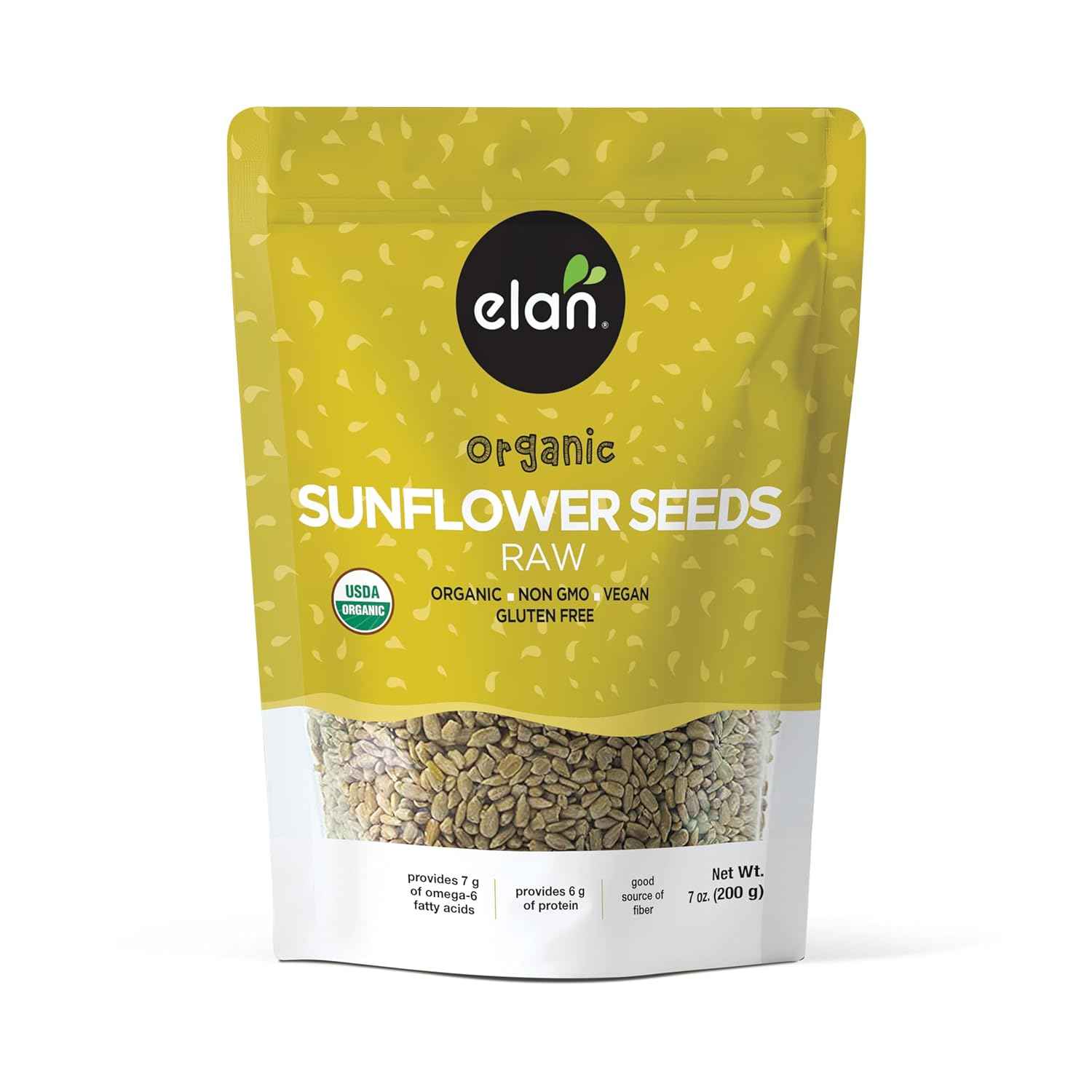 Elan Organic Raw Sunflower Seeds – Clean Label Snacking with No Additives, Shelled Kernels