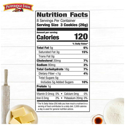 Pepperidge Farm Chessmen Butter Cookies – Premium Creamery Butter Shortbread for Elevated Tea Time
