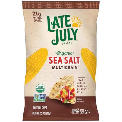 Late July Organic Sea Salt Multigrain Tortilla Chips – Mindful Office Desk Snack for Clean-Ingredient Lifestyles