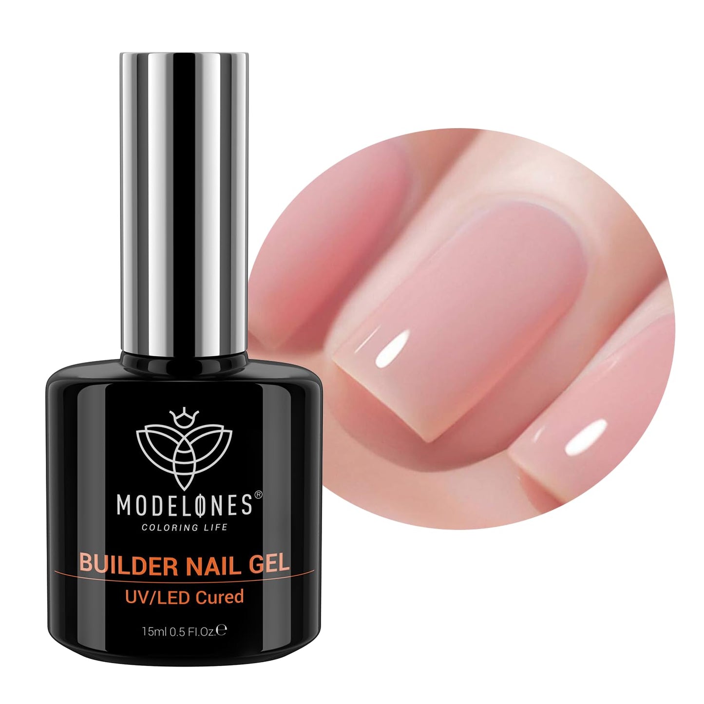 7-in-1 multifunctional clear builder gel: overlay, apex builder, extender, shaper, tip/gem adhesive, and base gel