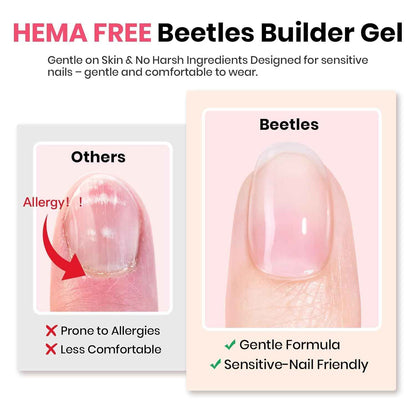 Beetles HEMA-Free Builder Gel – 30-Day Chip-Free Manicure for Busy Hands and Workdays
