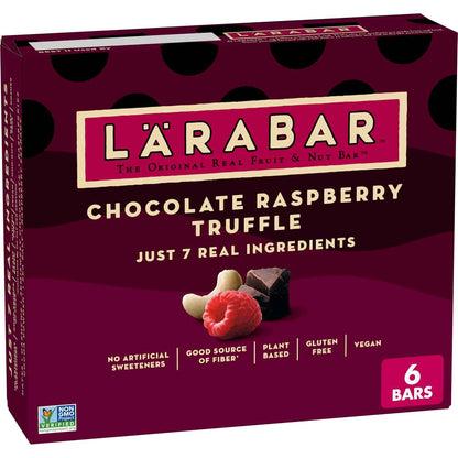 Larabar Chocolate Raspberry Truffle Bars – Lunchbox Snack for Kids, School-Safe Vegan Bar
