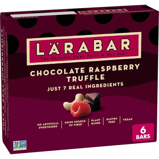 Larabar Chocolate Raspberry Truffle Bars – Lunchbox Snack for Kids, School-Safe Vegan Bar