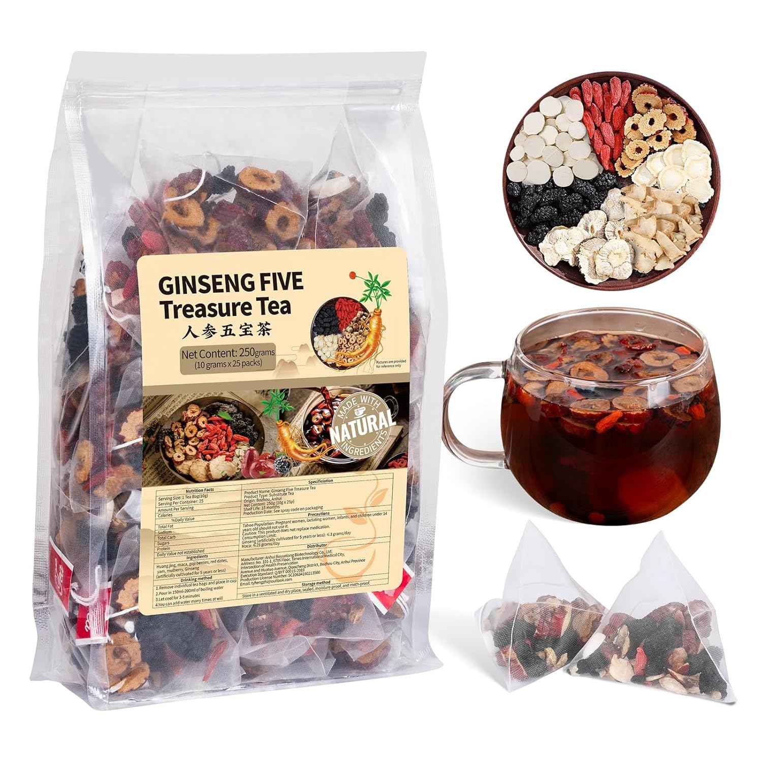Herbal Wellness Seven Treasures Kidney Tea – Thoughtful Wellness Gift for Mom on Her Birthday