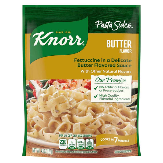 Knorr Pasta Sides Butter Fettuccine – Quick Kid-Friendly Weeknight Side Dish for Busy Family Dinners