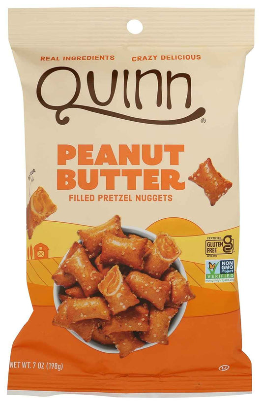 Quinn Snacks Peanut Butter Filled Pretzels, 7 Oz – Clean-Label Desk Snack for Mindful Afternoons