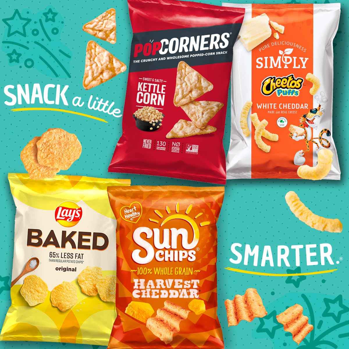 SunChips Garden Salsa Whole Grain Chips, 7 oz – Family-Size Lunchbox Snack for School Days and Playdates