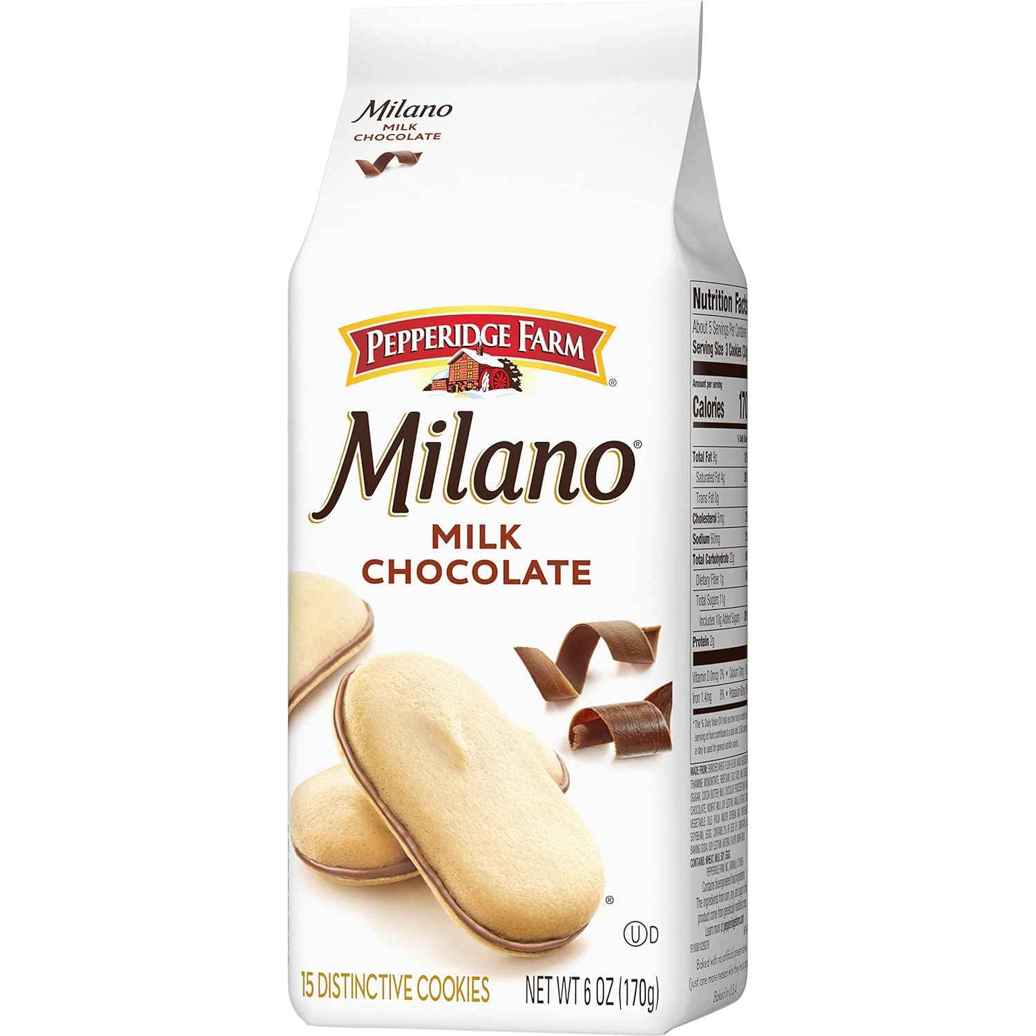 Pepperidge Farm Milano Cookies – Safe Lunchbox Treat for School and On-the-Go Snacking, Single Serve 6 oz Bag