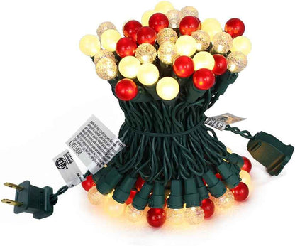 Addlon Pearlized G15 Globe String Lights – Patio and Backyard Holiday Decor with Waterproof Connectable Design Up to 684ft