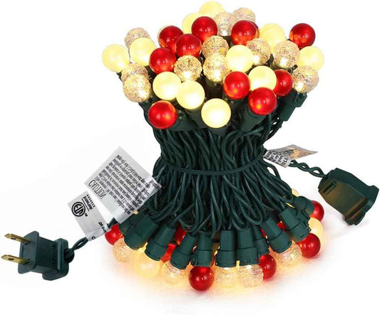 Addlon Pearlized G15 Globe String Lights – Patio and Backyard Holiday Decor with Waterproof Connectable Design Up to 684ft