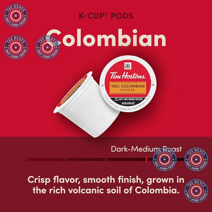 Tim_Hortons_100%_Colombian,_Medium_Dark_Roast_Coffee,_Single-Serve_K-Cup_Pods_Compatible_with_Keurig_Brewers,_12ct_K-Cups,_Red