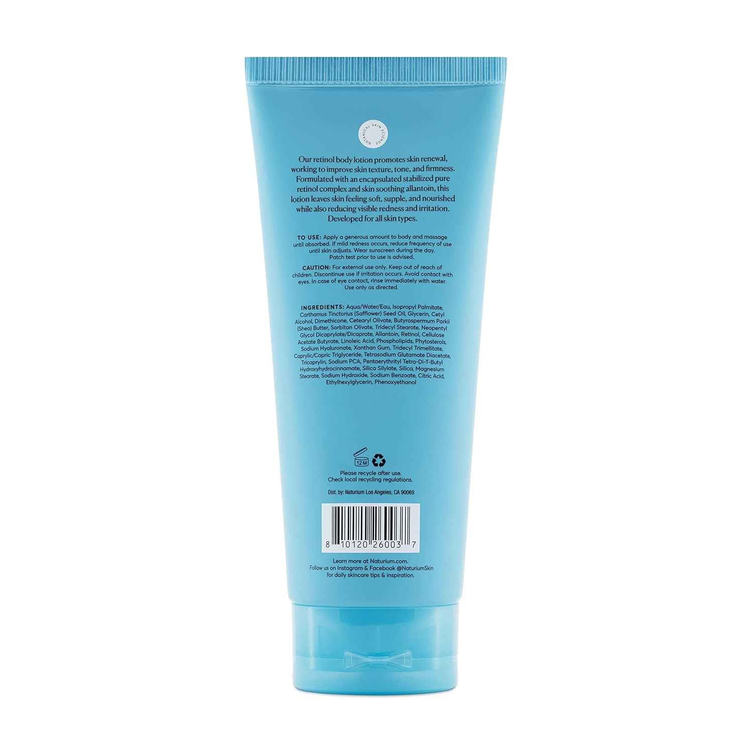 Naturium Skin-Renewing Retinol Body Lotion, Advanced Firming Anti-Aging Skin Care, with Encapsulated Retinol & Shea Butter