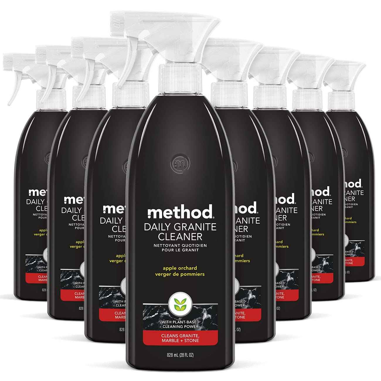 Method Daily Granite Cleaner Spray, Cleaning Agent for Granite, Marble, and Other Sealed Stone, 28 oz Spray Bottles (Pack of 4)