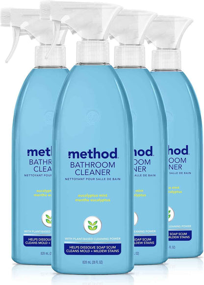 Method Bathroom Cleaner, Removes Mold + Mildew Stains, Eucalyptus Mint, 28 Fl Oz